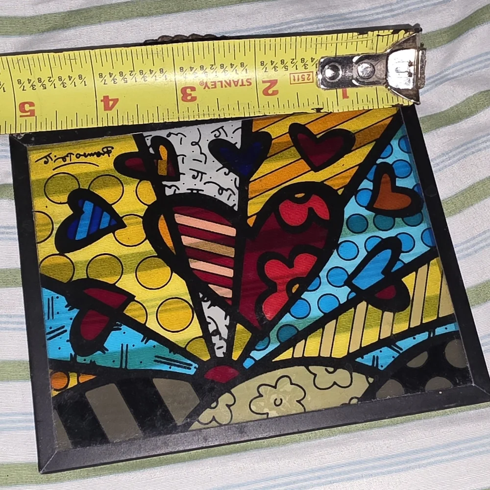Vibrant Heart Motif Stained Glass Art - Picture 3 of 3